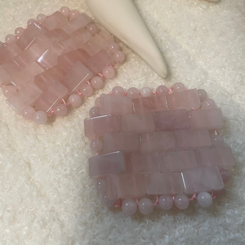 Patchs Yeux en Quartz Rose – Rituel d’Amour & de Douceur pour le Regard image