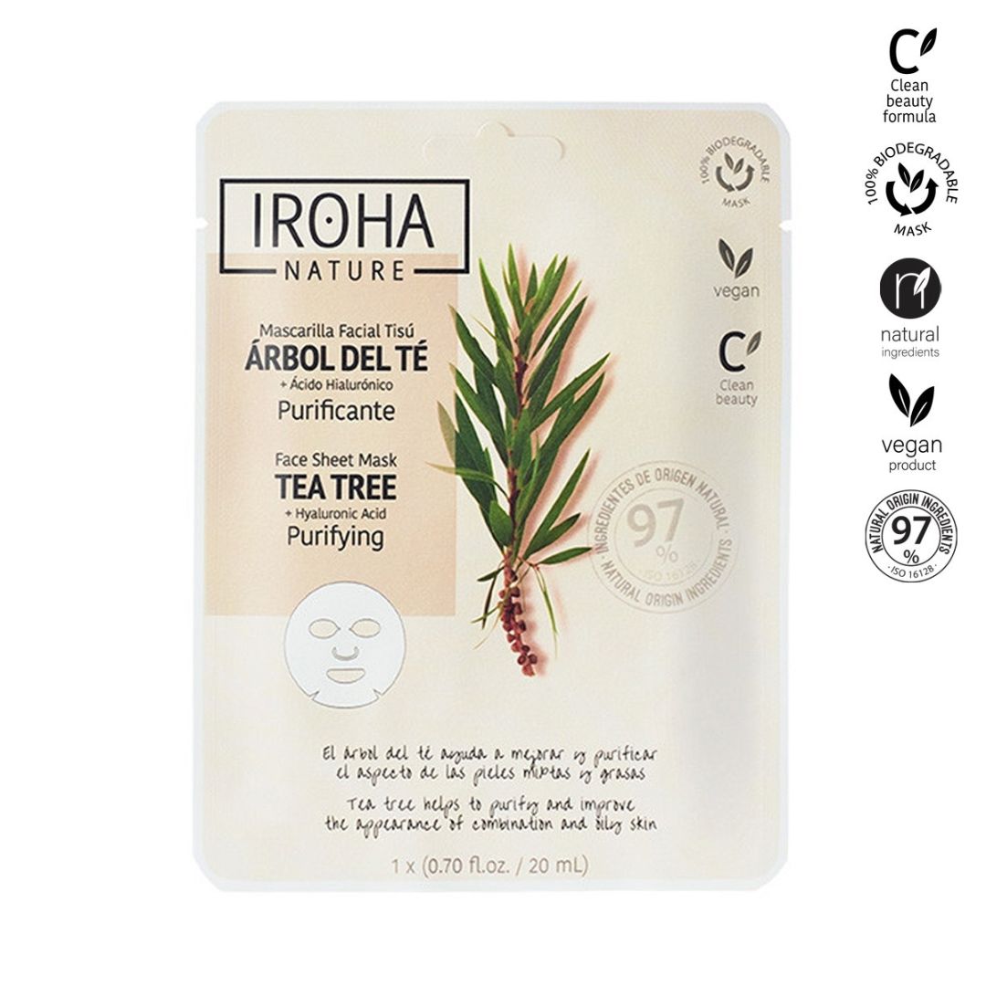 Masque visage tissus purifiant à l'arbre à thé image