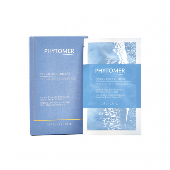 OLIGOFORCE LUMIÈRE MASQUE TISSU À LA VITAMINE B3 OBJECTIF TACHES ET RIDES image
